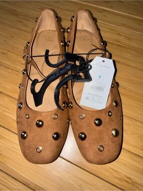 Time and Tru Women's Studded Mary Jane Flats